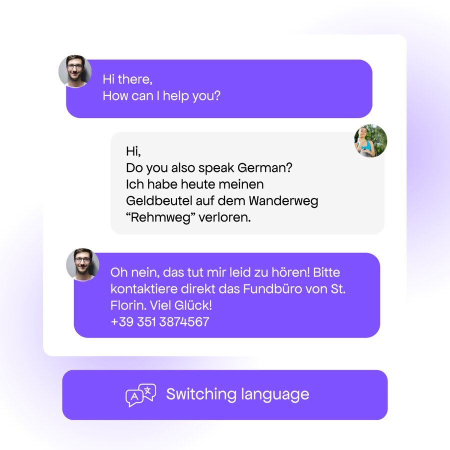 L'assistente cambia lingua durante la conversazione